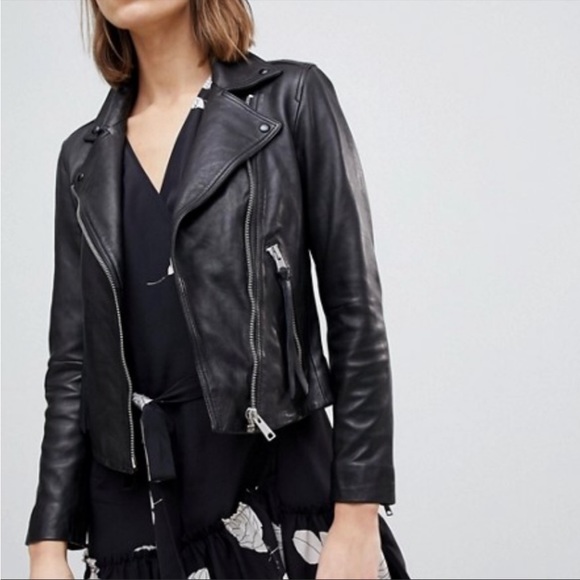 Allsaints Dalby Leather Jacket XS - Picture 3 of 7
